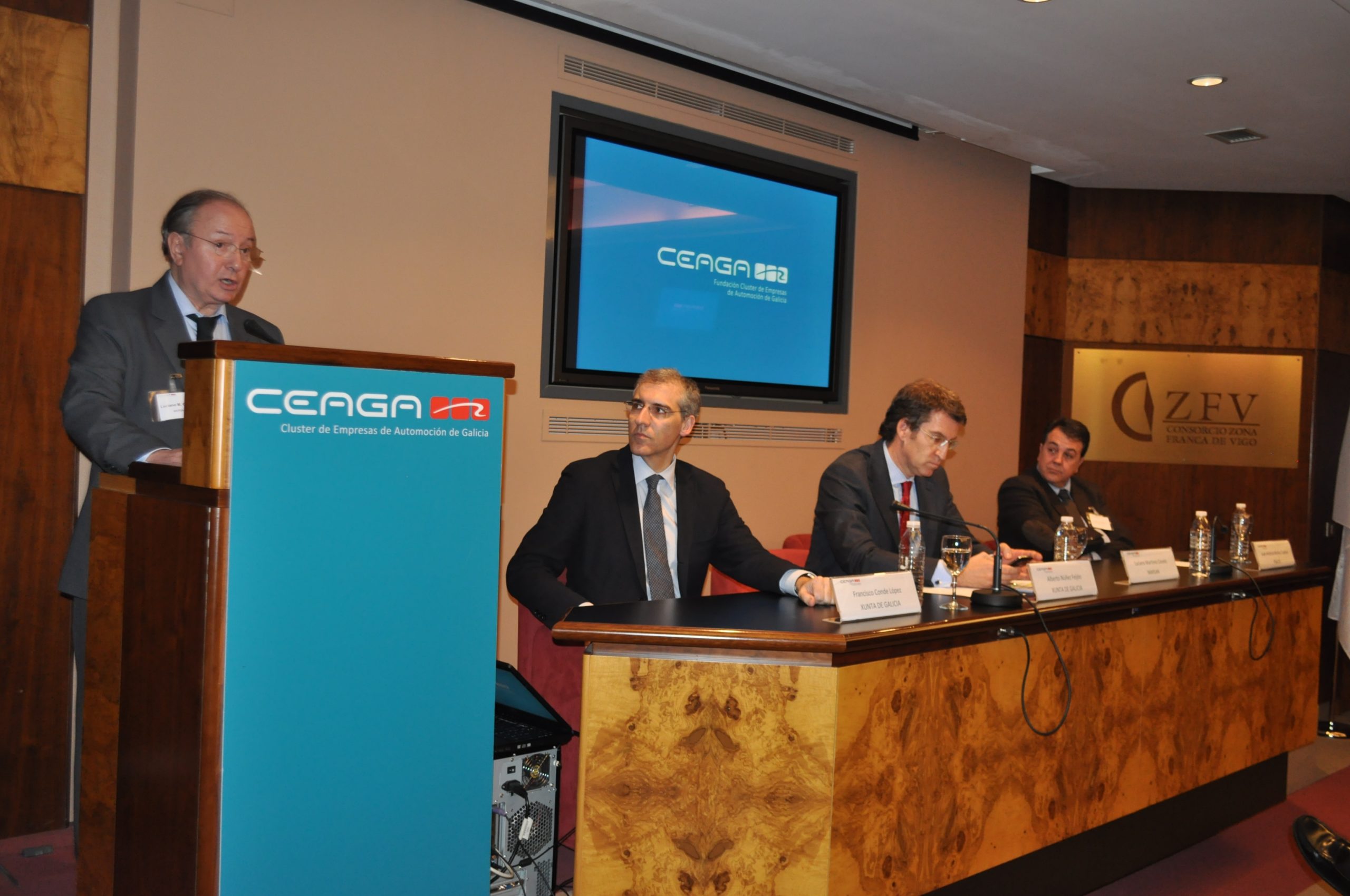Luciano Martínez Covelo, nuevo Presidente del Cluster, durante su discurso en la Asamblea de CEAGA.