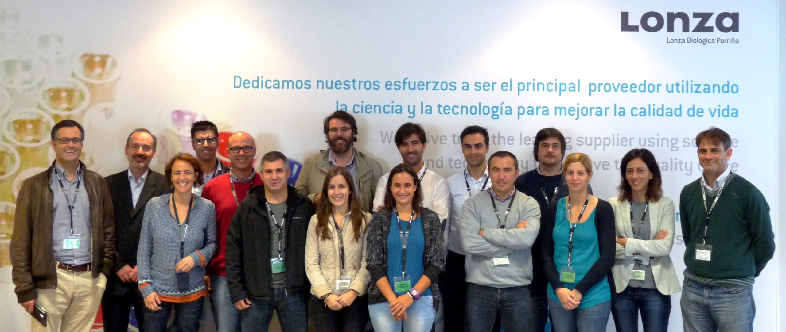 La Red de Expertos Lean de CEAGA durante la visita a Lonza Biologics Porriño.