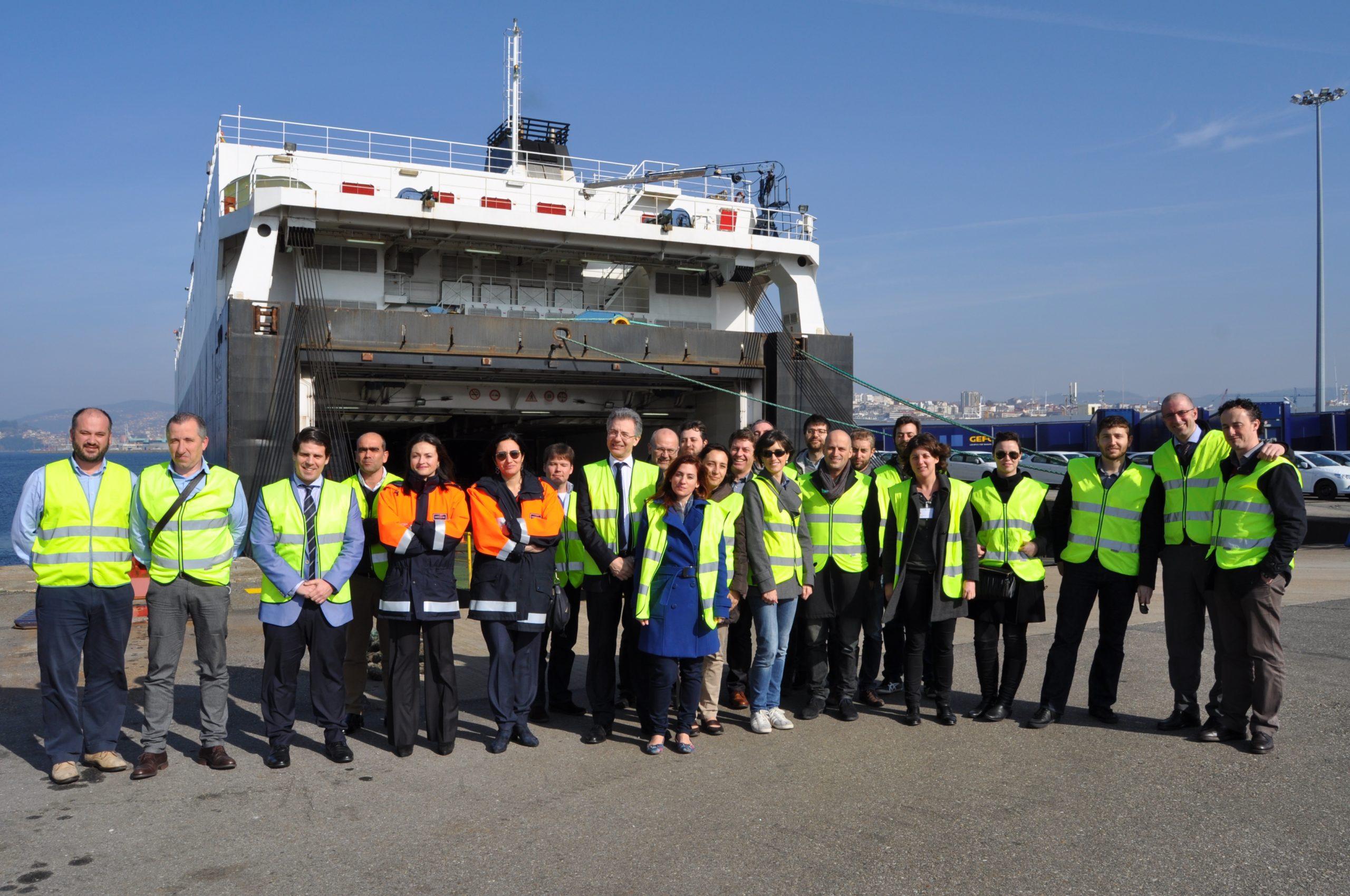 Imagen de la visita al Puerto de Vigo, en el marco de este proyecto europeo.